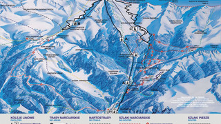Mapa tras narciarskich Kasprowy Wierch